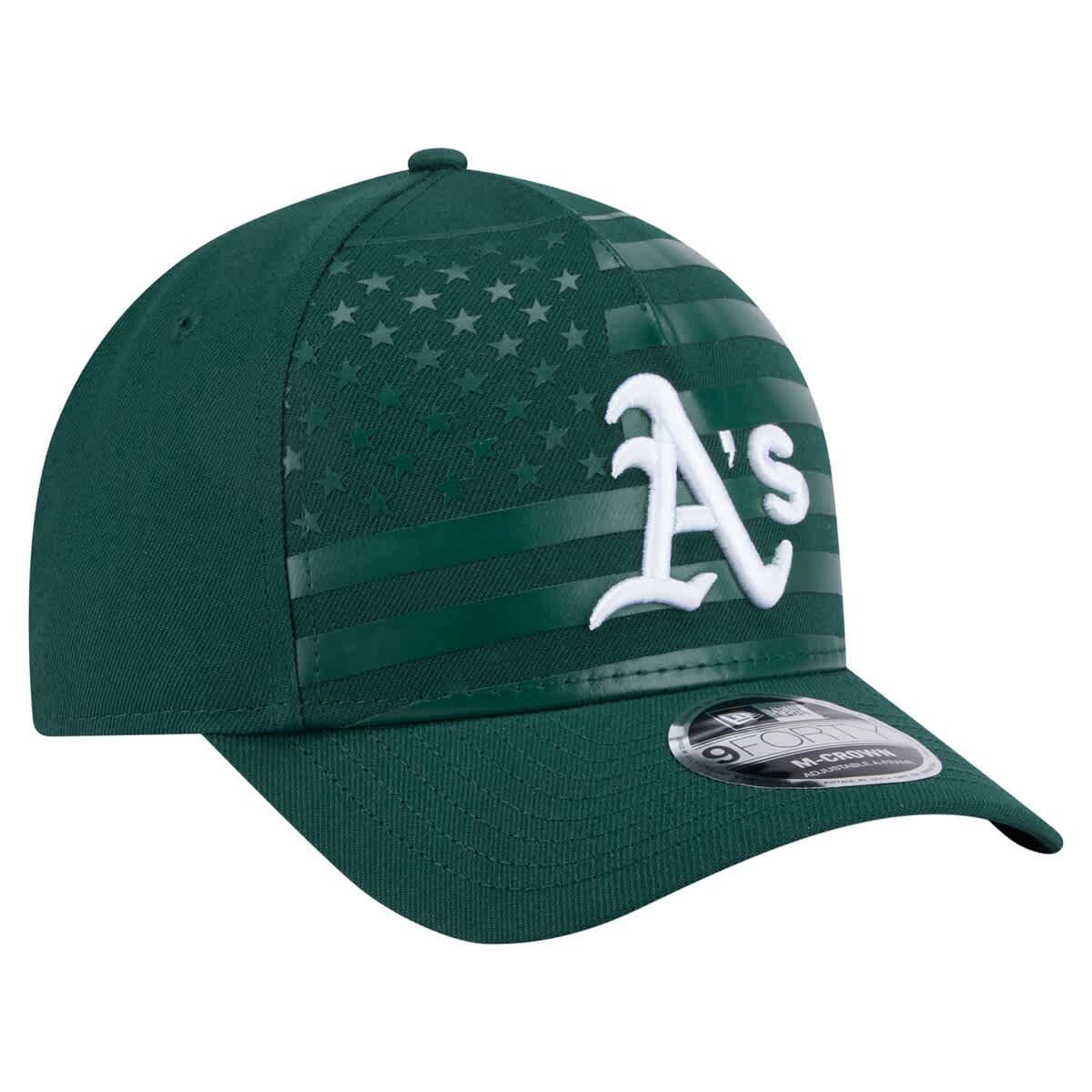 New Era Men's New Era Green Athletics American Flag 9FORTY M-Crown A ...