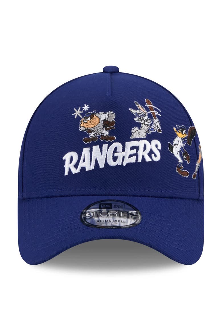 Youth New Era Royal Texas Rangers Looney Tunes A-Frame 9FORTY Adjustable Hat, Alternate, color, Royal