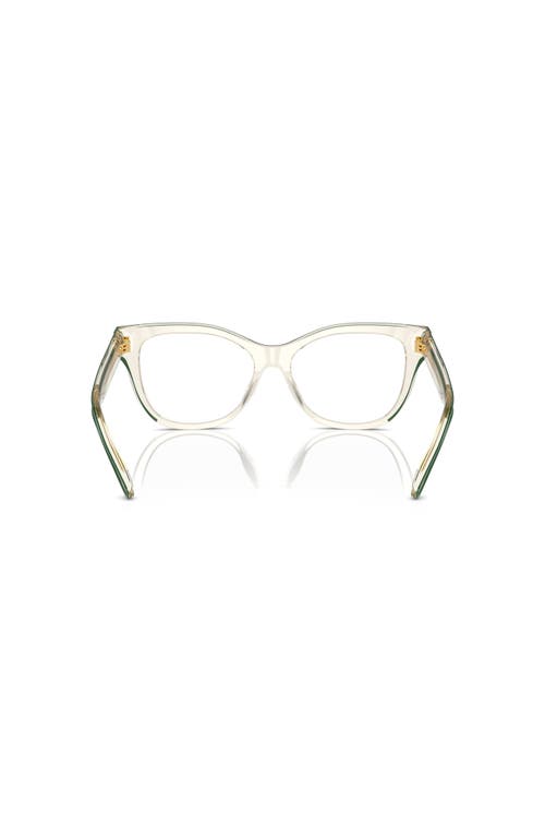Tory Burch 51mm Cat Eye Optical Glasses In Transparent