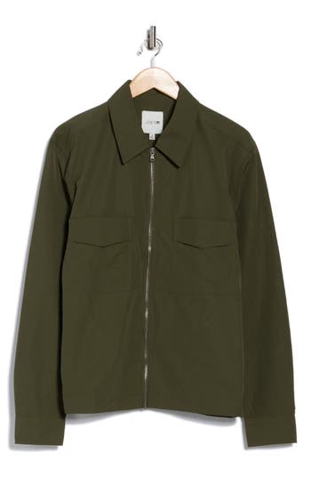Joe's Full Zip Nylon Jacket In Green