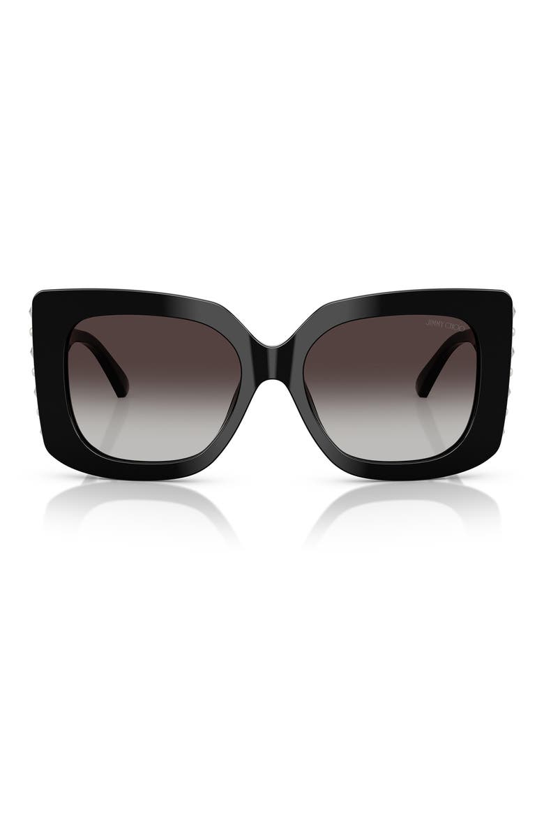 54mm Butterfly Sunglasses, Main, color, BLACK