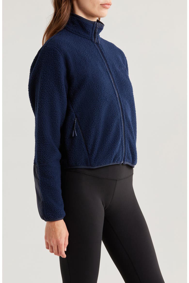 Chapelle Water Repellent Fleece Jacket, Alternate, color, NAVY