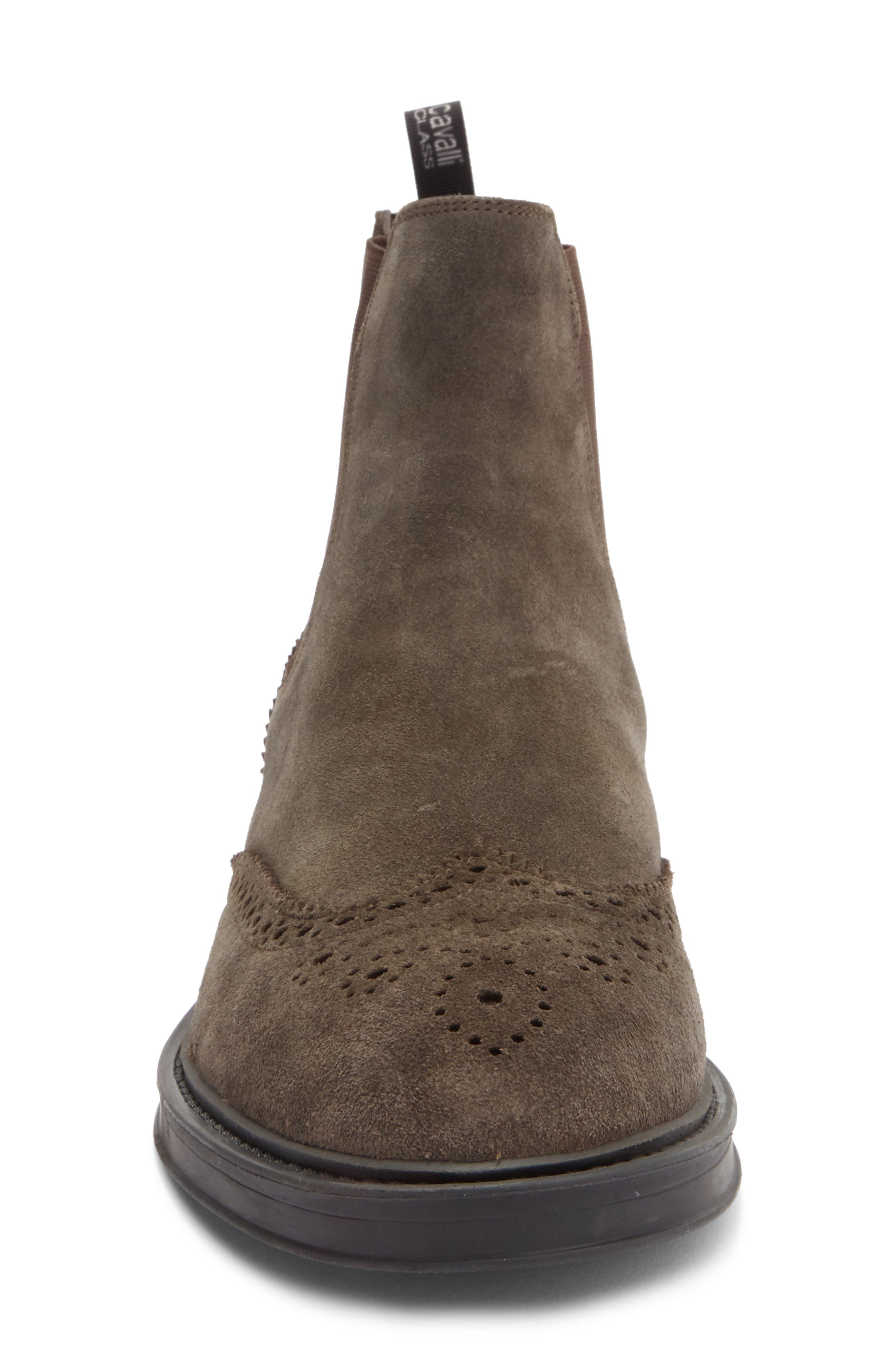 Roberto Cavalli Crip Chelsea Boot, Alternate, color, Taupe