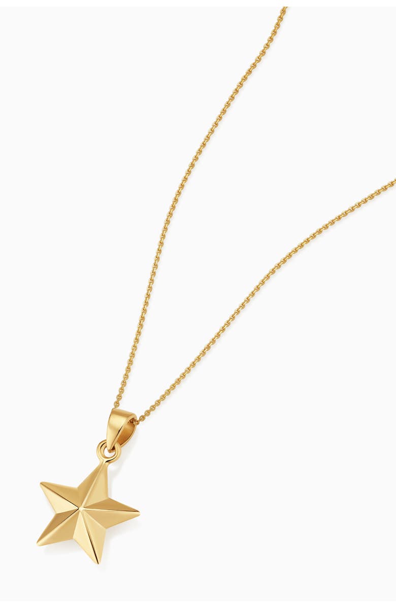 Oradina 14K Gold Street Star Pendant Necklace, Alternate, color, Yellow Gold