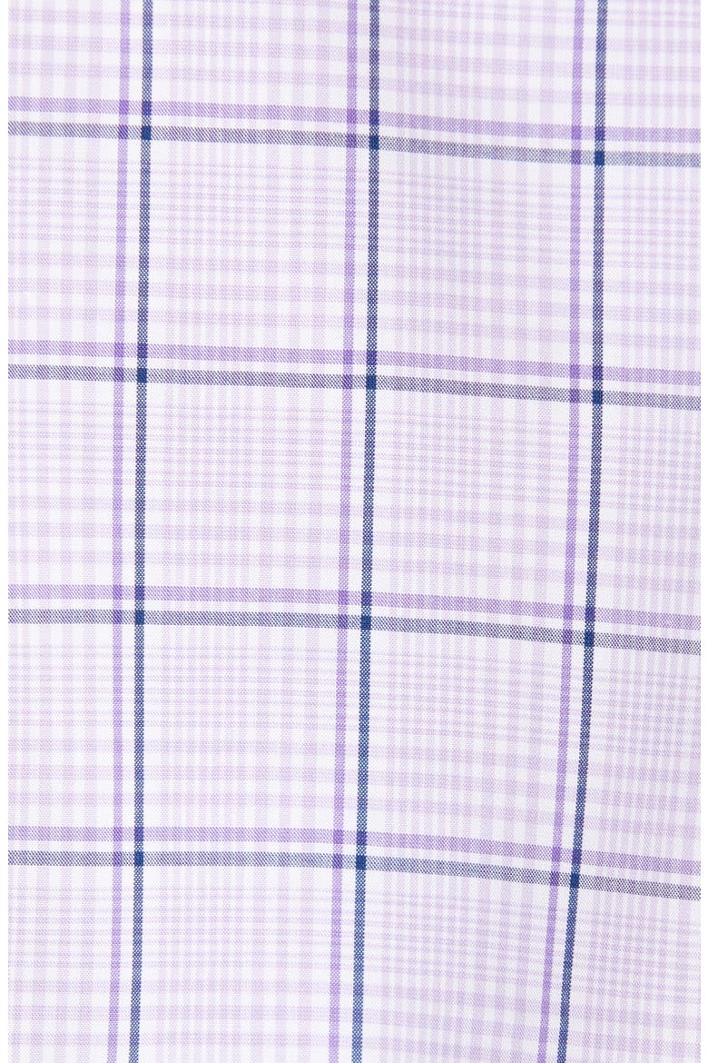 Tech-Smart Traditional Fit Stretch Windowpane Dress Shirt, Alternate, color, PURPLE BETTA TONAL PLAID