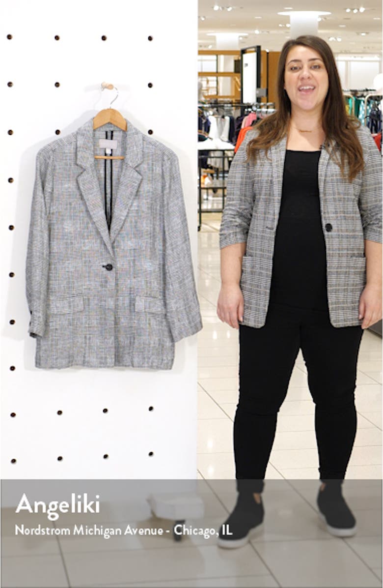 Single Button Linen Blazer, sales video thumbnail