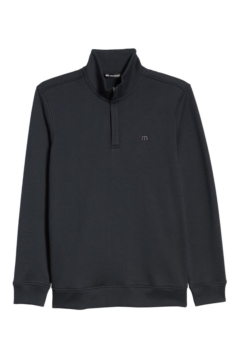 Hideaway Quarter Zip Pullover, Alternate, color, BLACK