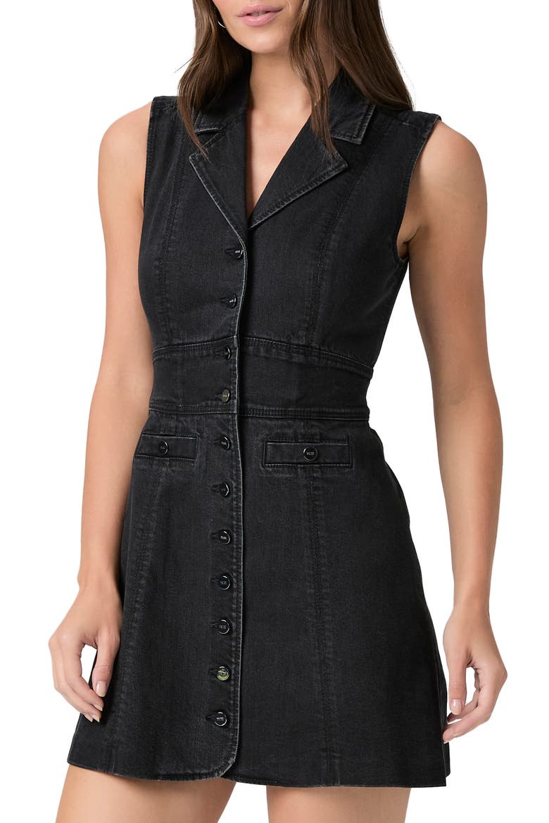 Vida Denim Minidress, Alternate, color, FADED DARKNESS