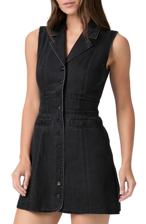 Paige Vida Denim Minidress In Black
