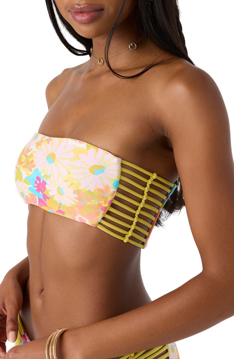 O'Neill Brasilia Floral Bells Strappy Bikini Top, Alternate, color, 
