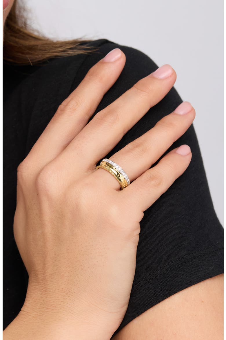 18K Gold Cleo Diamond Statement Ring, 6mm, Alternate, color, 18KWY GOLD