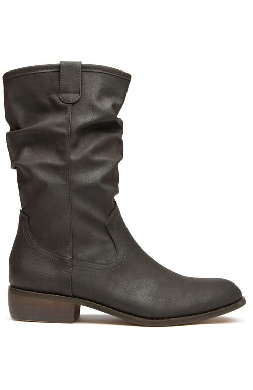 V.gan London Vegan Prune Mid Calf Boots In Brown