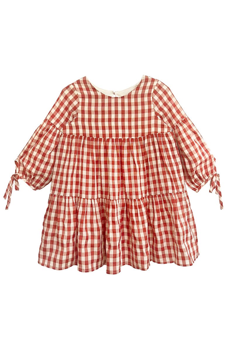 Mabel + Honey Tis' the Season Dress, Main, color, Checkered, Red