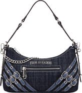True Religion Triple Straps Denim Shoulder Bag