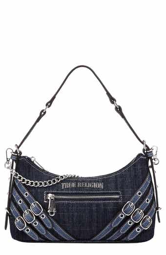Triple Straps Denim Shoulder Bag