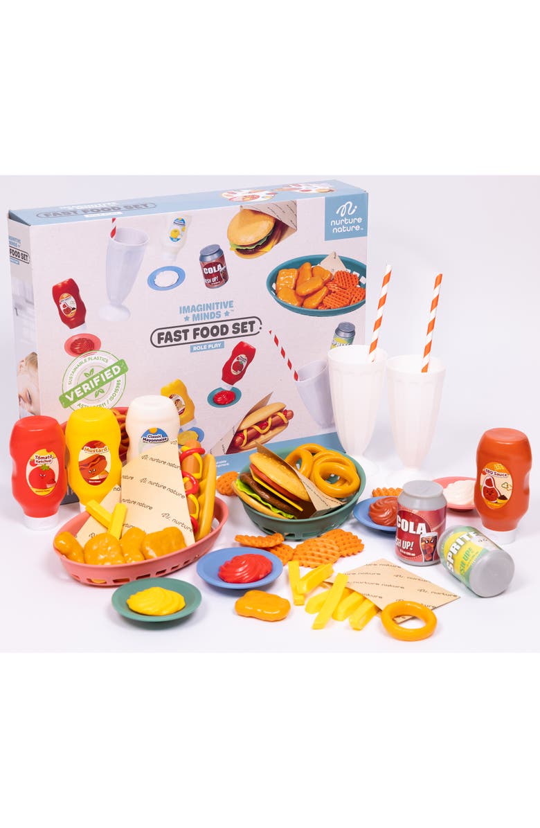 NurtureNature Imaginative Minds Fast Food Set, 56Pc, Main, color, Multicolored