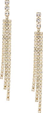 Ettika Crystal Fringe Drop Earrings