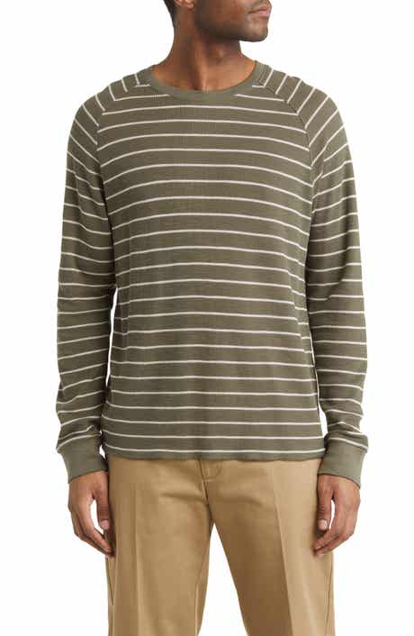 Vince Stripe Waffle Raglan Sleeve Pima Cotton T-Shirt