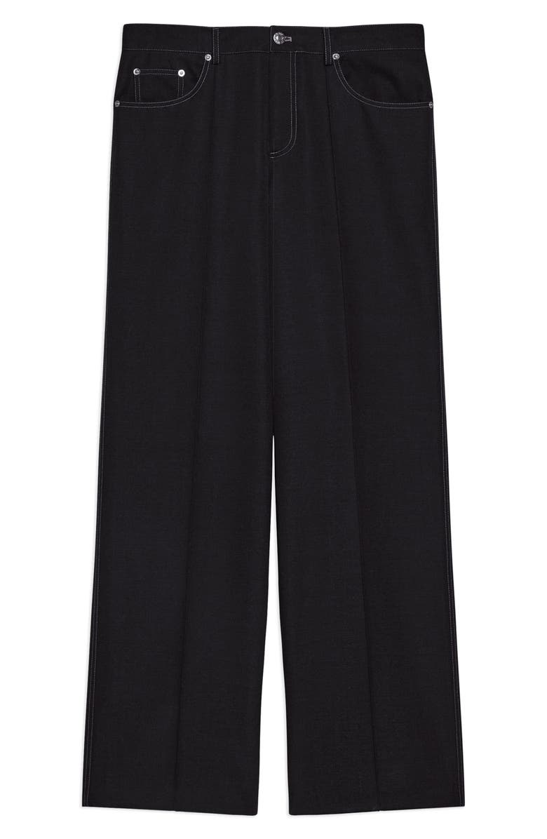 Helmut Lang Five-Pocket Gabardine Dress Pants, Alternate, color, Navy Melange
