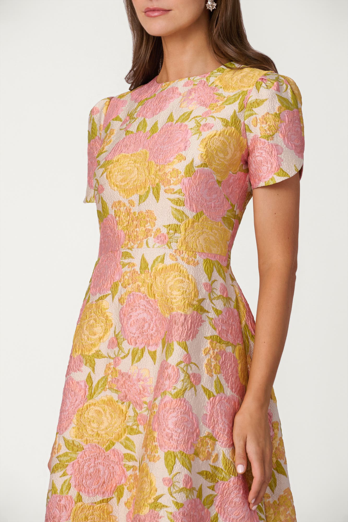 Midnight Sunset Floral Jacquard Vivianne Dress - image 2
