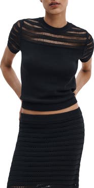rag & bone Britt Openwork Crewneck Sweater