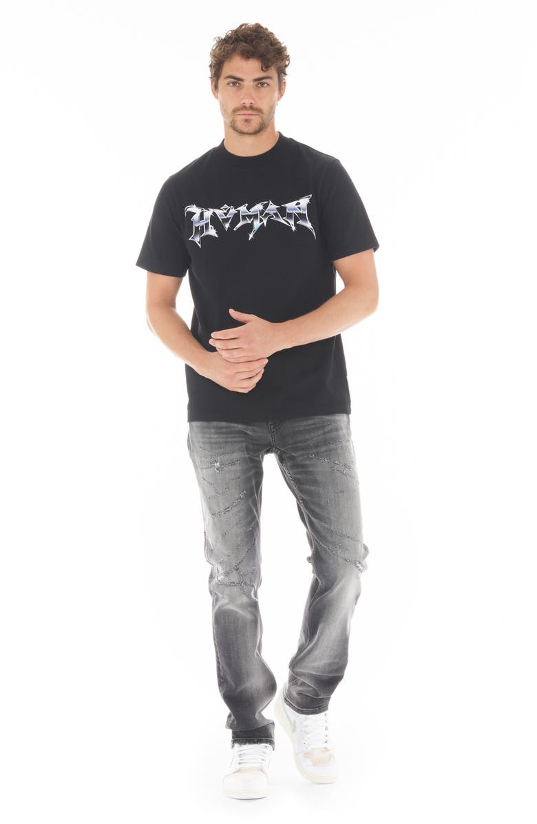 HVMAN Chrome Logo Graphic T-Shirt, Alternate, color, Black