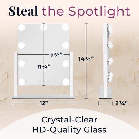 Small Vertical Hollywood Makeup Mirror with Lights
