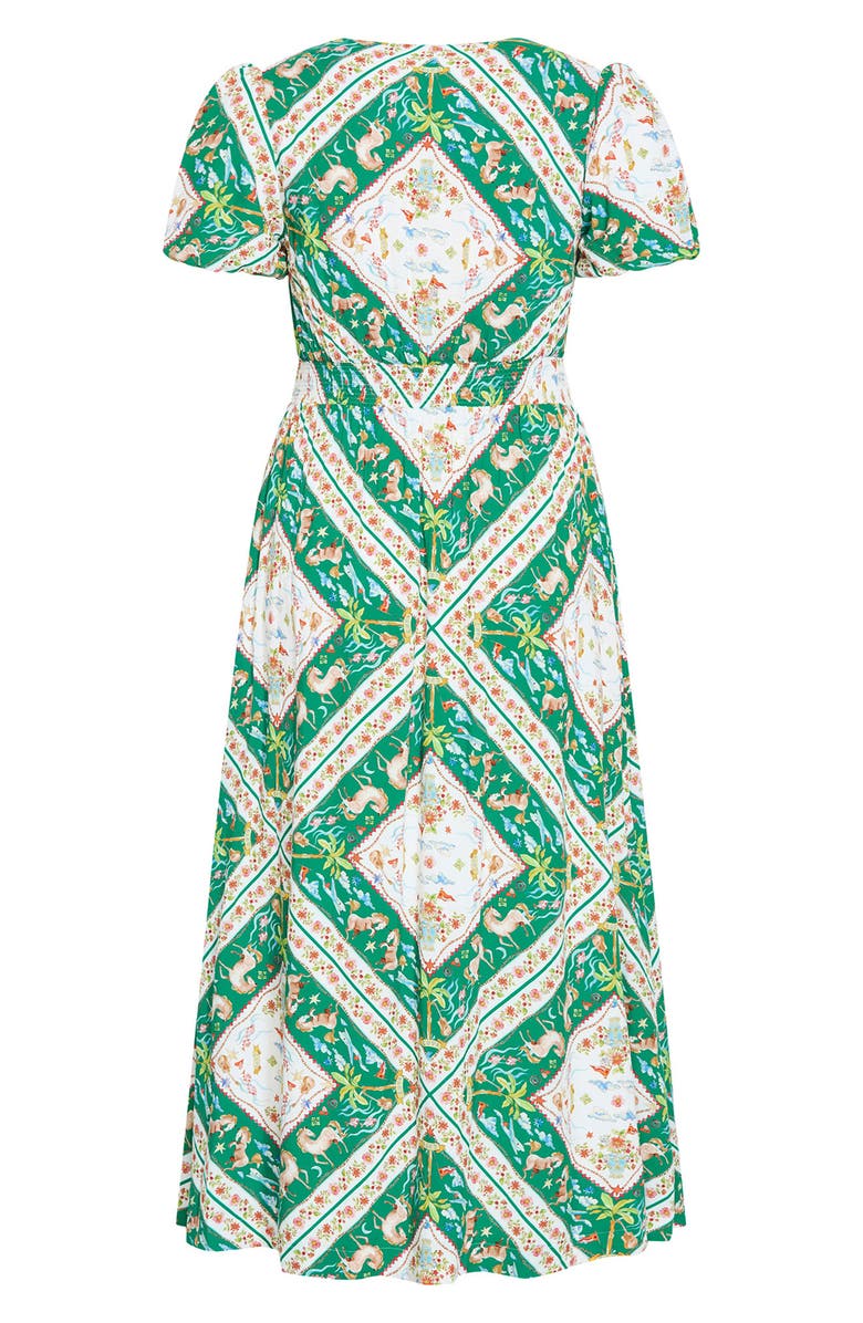 City Chic Aliya Floral Print Maxi Dress, Alternate, color, Prairie Scarf