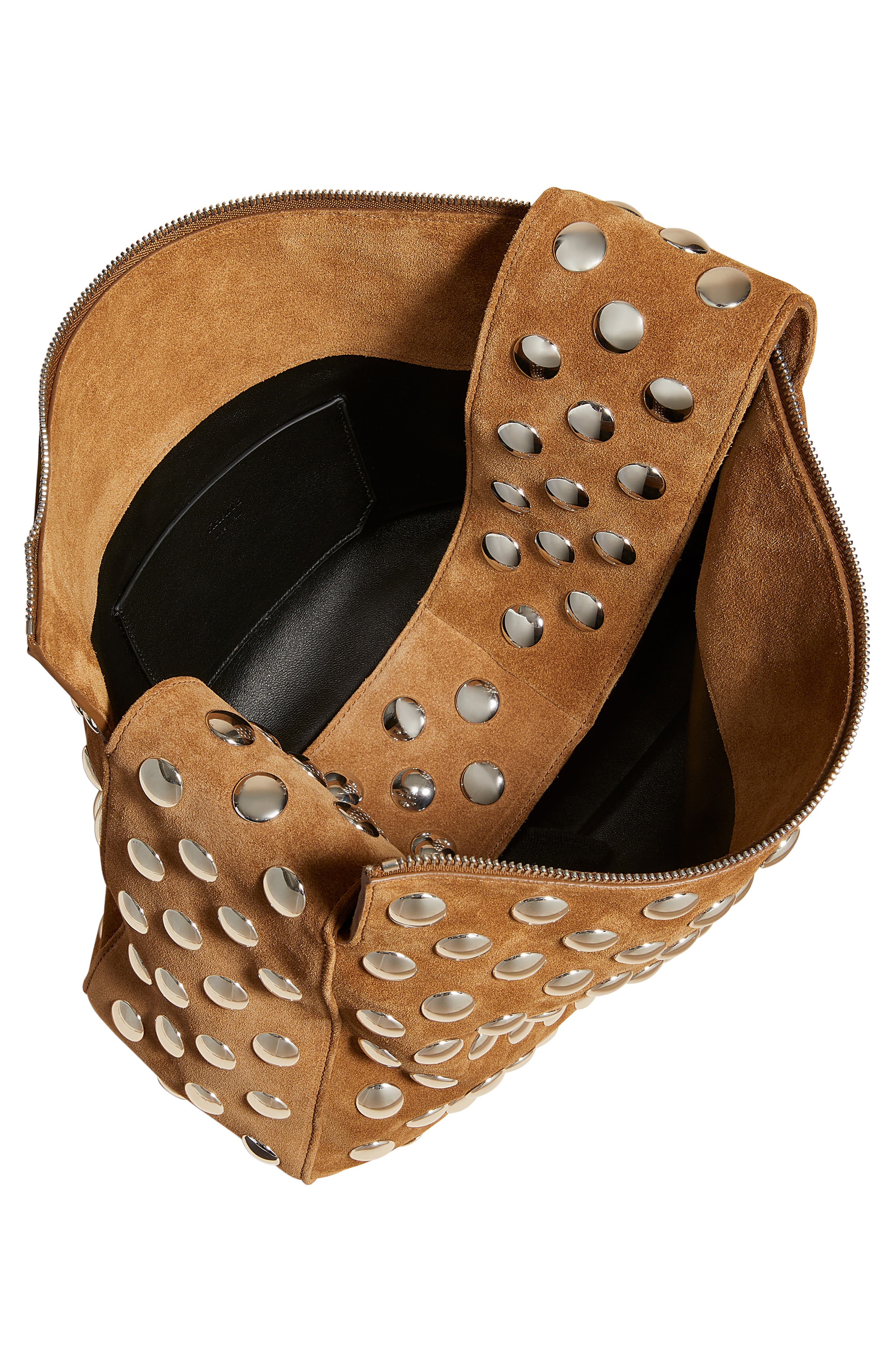Khaite Elena Stud Shoulder Bag, Alternate, color, 