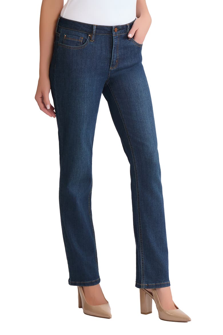 Lexington High Waist Straight Leg Jeans, Alternate, color, INDIGO WASH