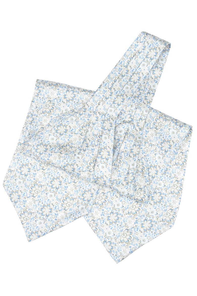 Salvadori - Silk Ascot Cravat Tie for Men, Alternate, color, Sky Blue
