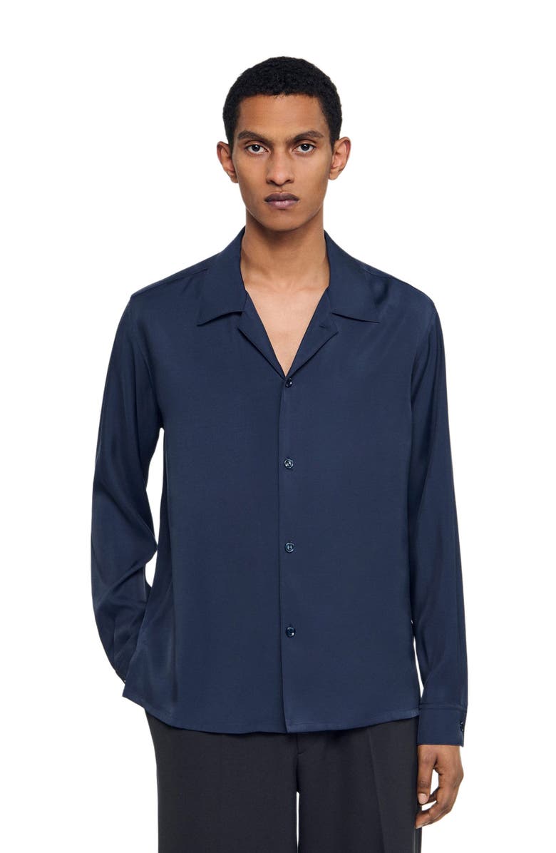 SANDRO Floaty shirt, Alternate, color, Navy Blue