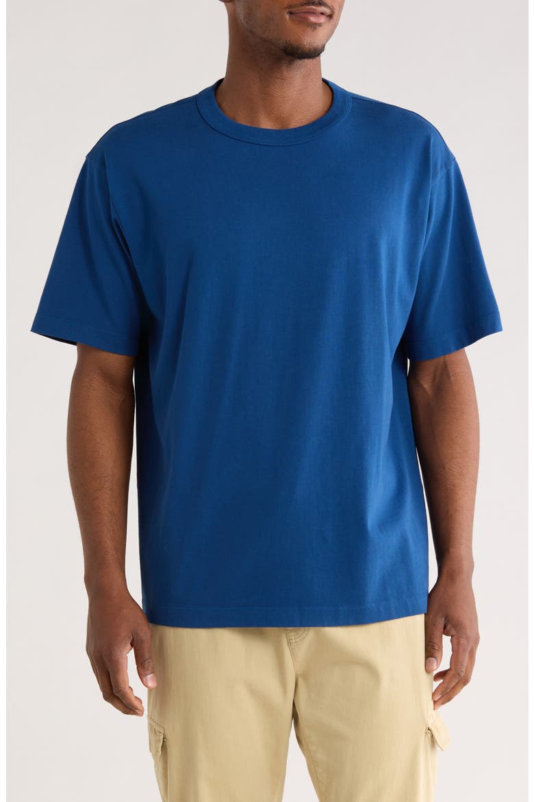 Oversize Cotton T-Shirt, Main, color, BLUE CASPIA