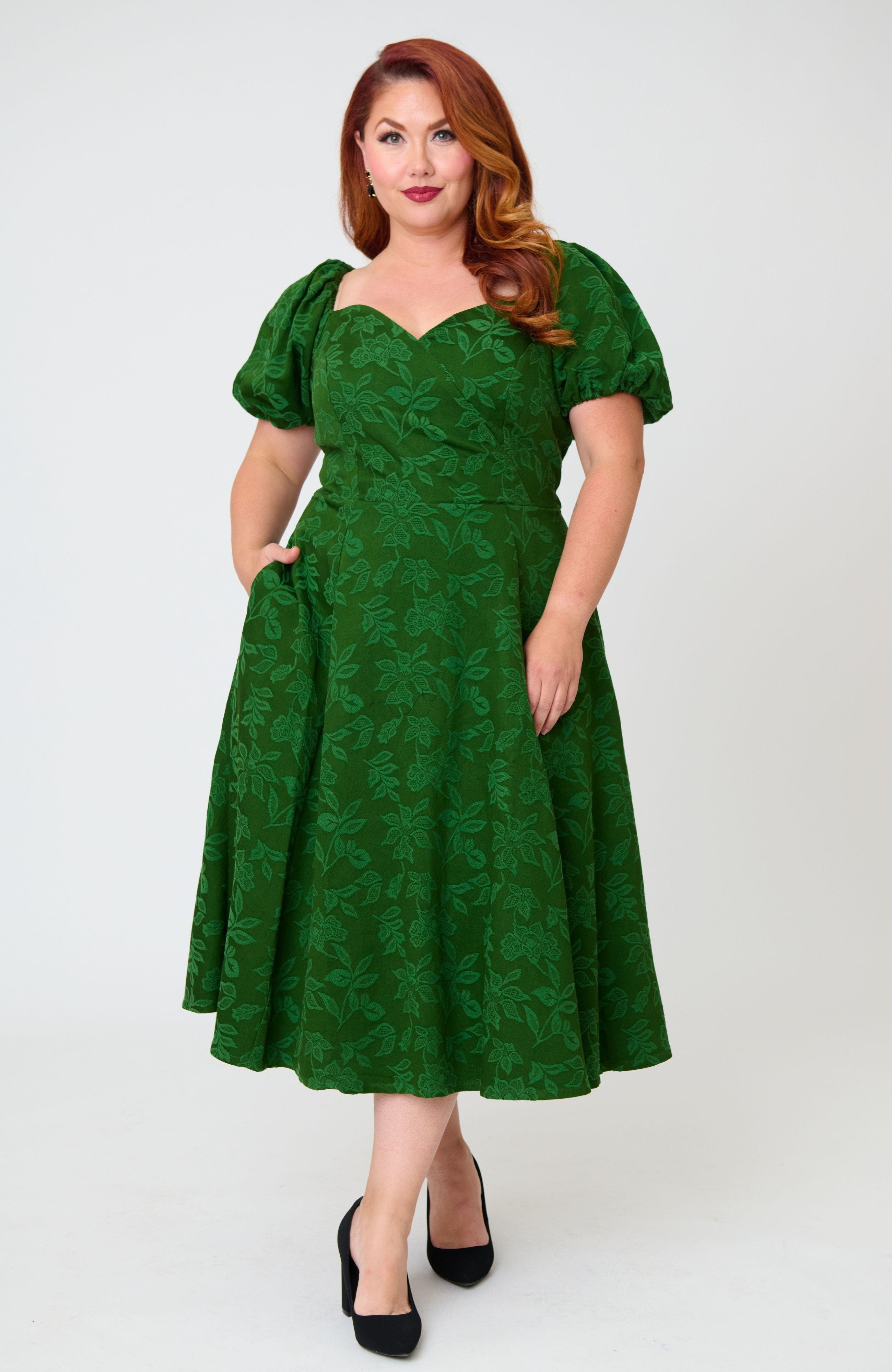 selected Green Floral Print