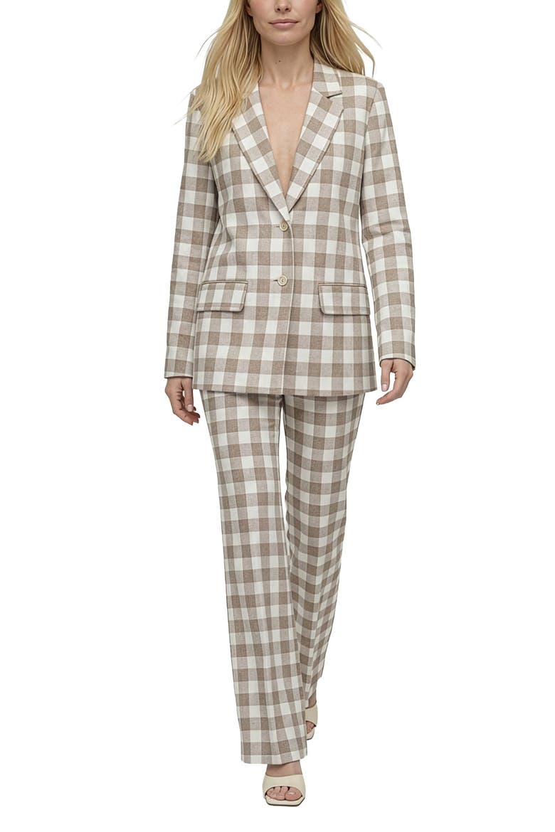 Oatley Check Print Blazer Jacket, Alternate, color, Oat
