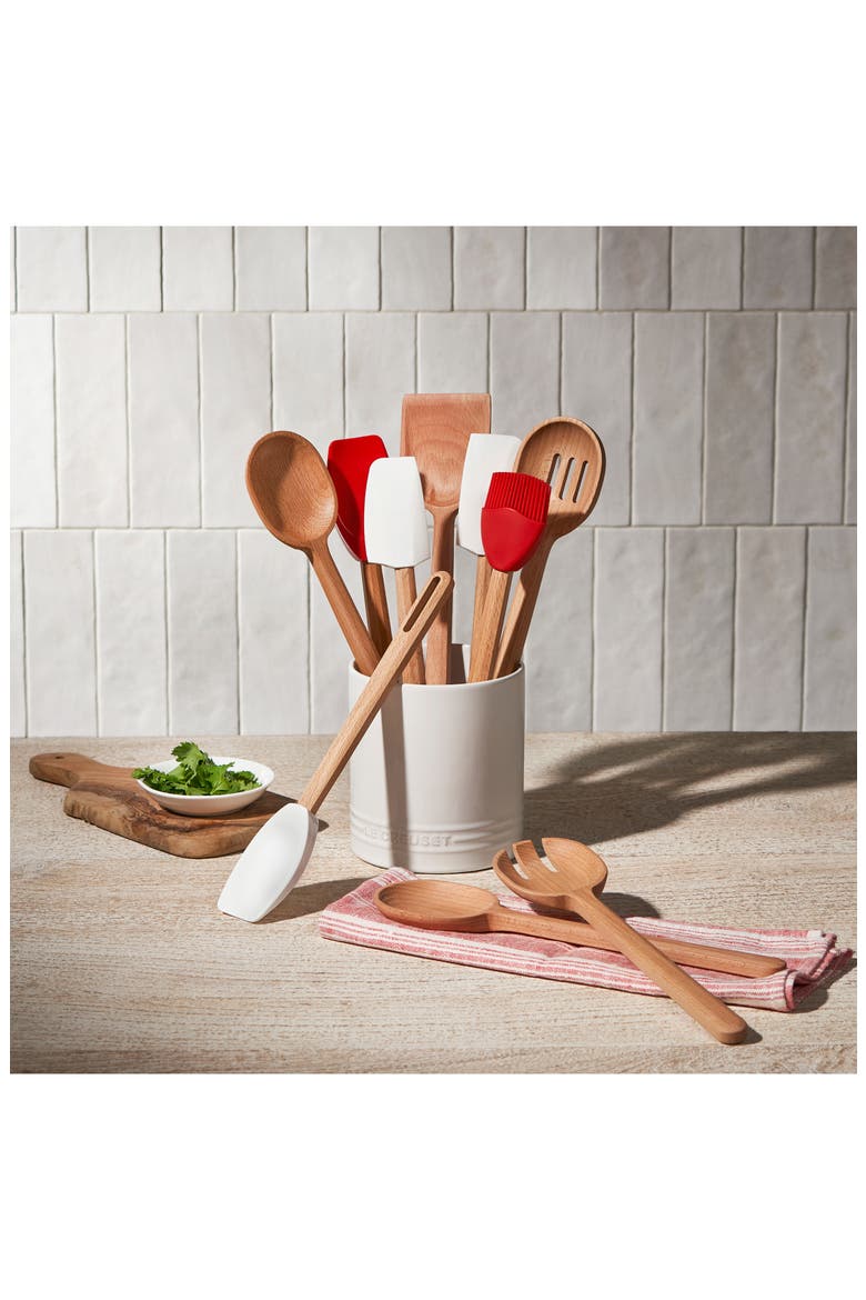 Signature Beech Wood Slotted Spoon, Alternate, color, WOOD