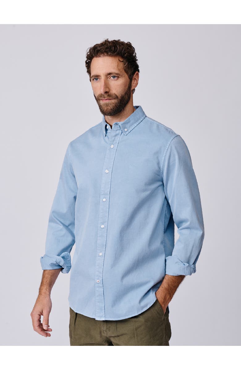 Aubin Hessle Long Sleeve Relaxed Fit Shirt, Main, color, Pale Blue