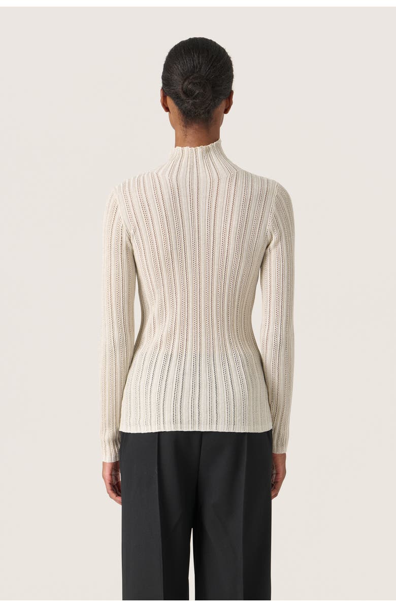 Soaked in Luxury SLLaisa Metallic Turtleneck Pullover, Alternate, color, Silver