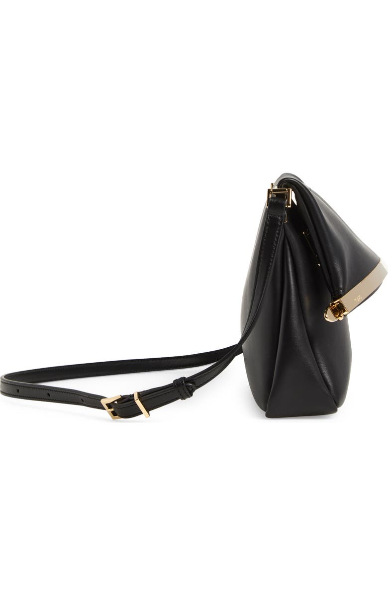 Tod's Small Magenta Leather Flap Bag, Alternate, color, Nero