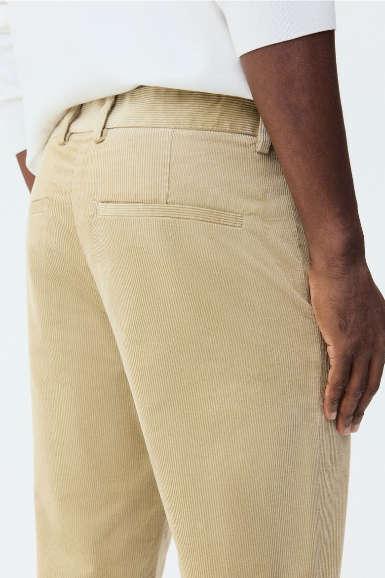 Regular Fit Corduroy Trousers, Alternate, color, Beige
