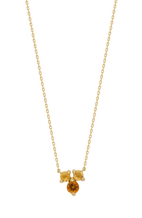 14K Gold Semiprecious Stone Pendant Necklace (Nordstrom Exclusive)