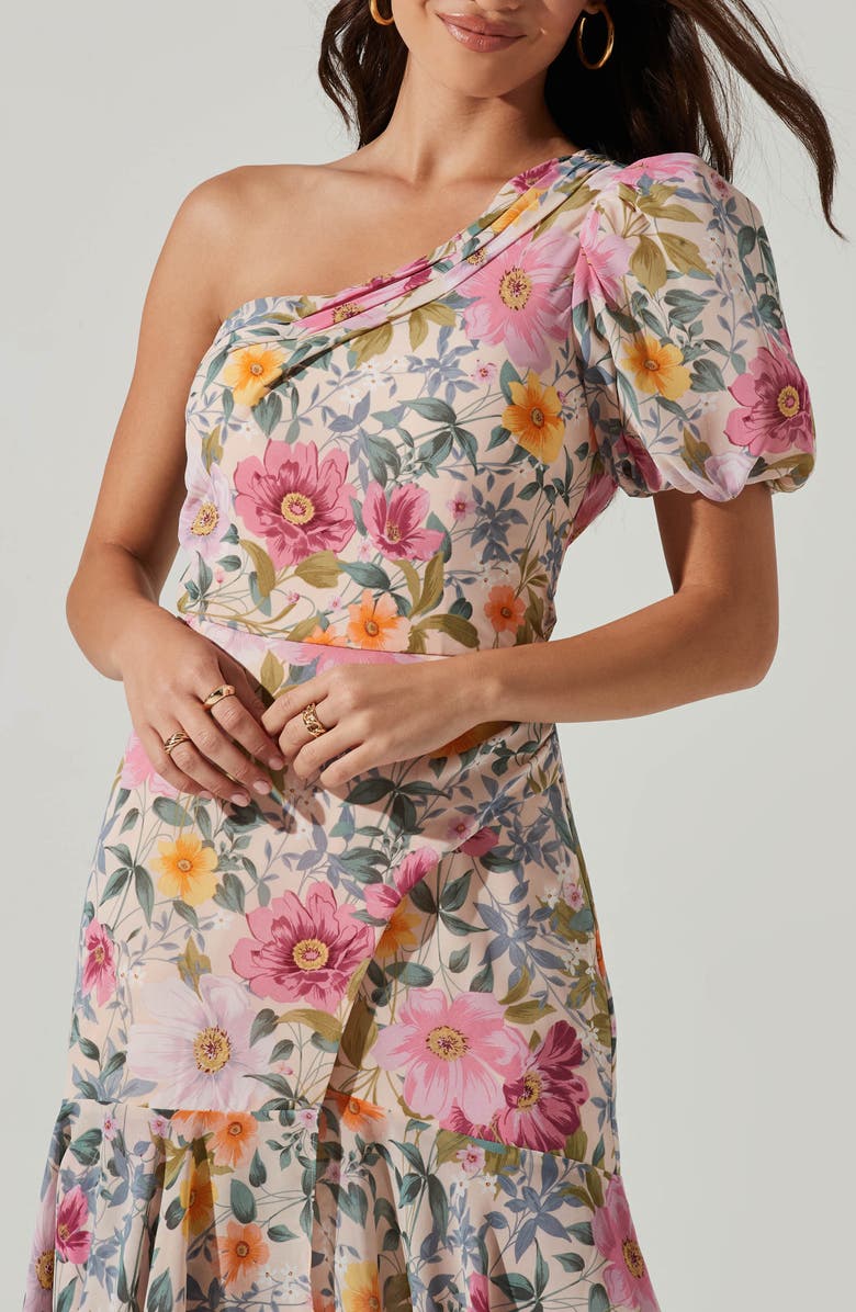 ASTR the Label Santorini One-Shoulder Asymmetrical Midi Dress, Alternate, color,
