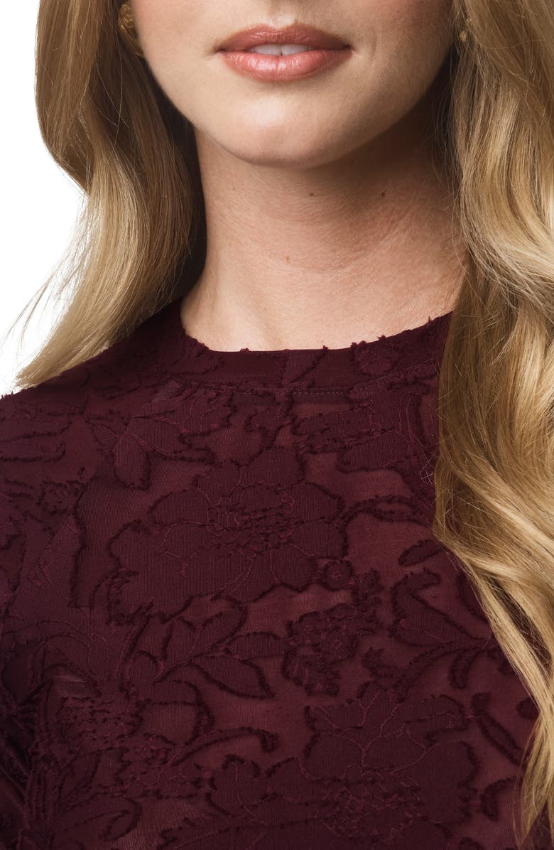 Splendid Cecelia Floral Long Sleeve Top, Alternate, color, Rosewood