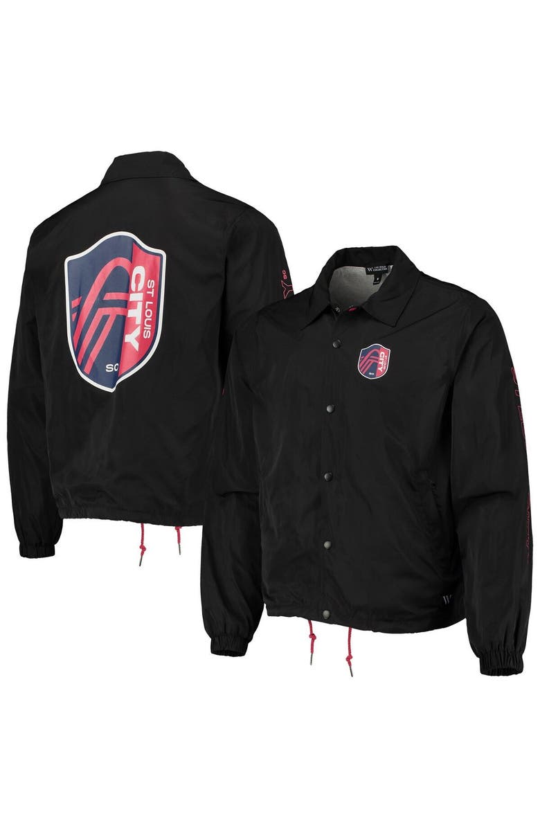 THE WILD COLLECTIVE Men's The Wild Collective Black St. Louis City SC Coaches Full-Snap Jacket, Main, color, Black