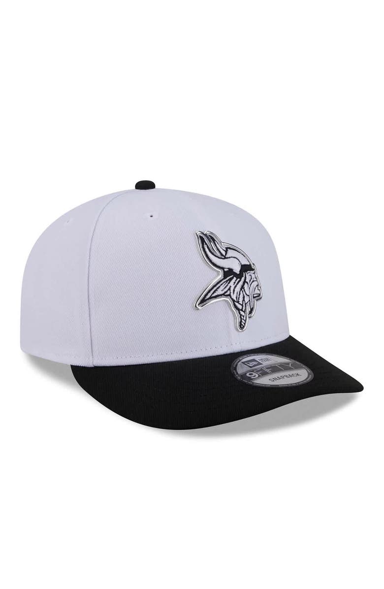 New Era Men's New Era  White/Black Minnesota Vikings 2026 NFL Draft Pre-Curved 9FIFTY Snapback Hat, Alternate, color, White