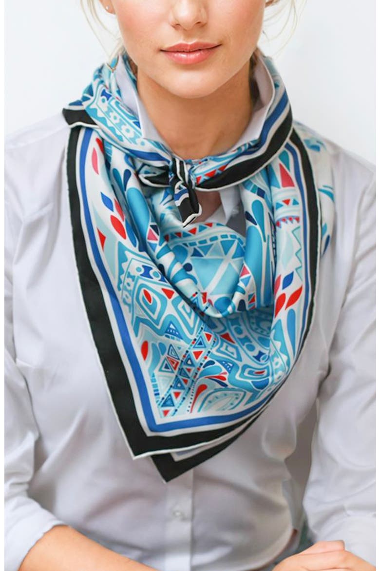 Silk Scarf Of The Ocean, Alternate, color, Blue