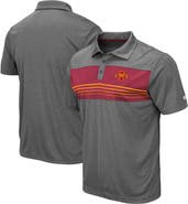 COLOSSEUM Men's Colosseum Heathered Charcoal Iowa State Cyclones Smithers Polo