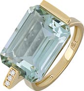 Bony Levy Iris Emerald-Cut Amethyst & Diamond Ring