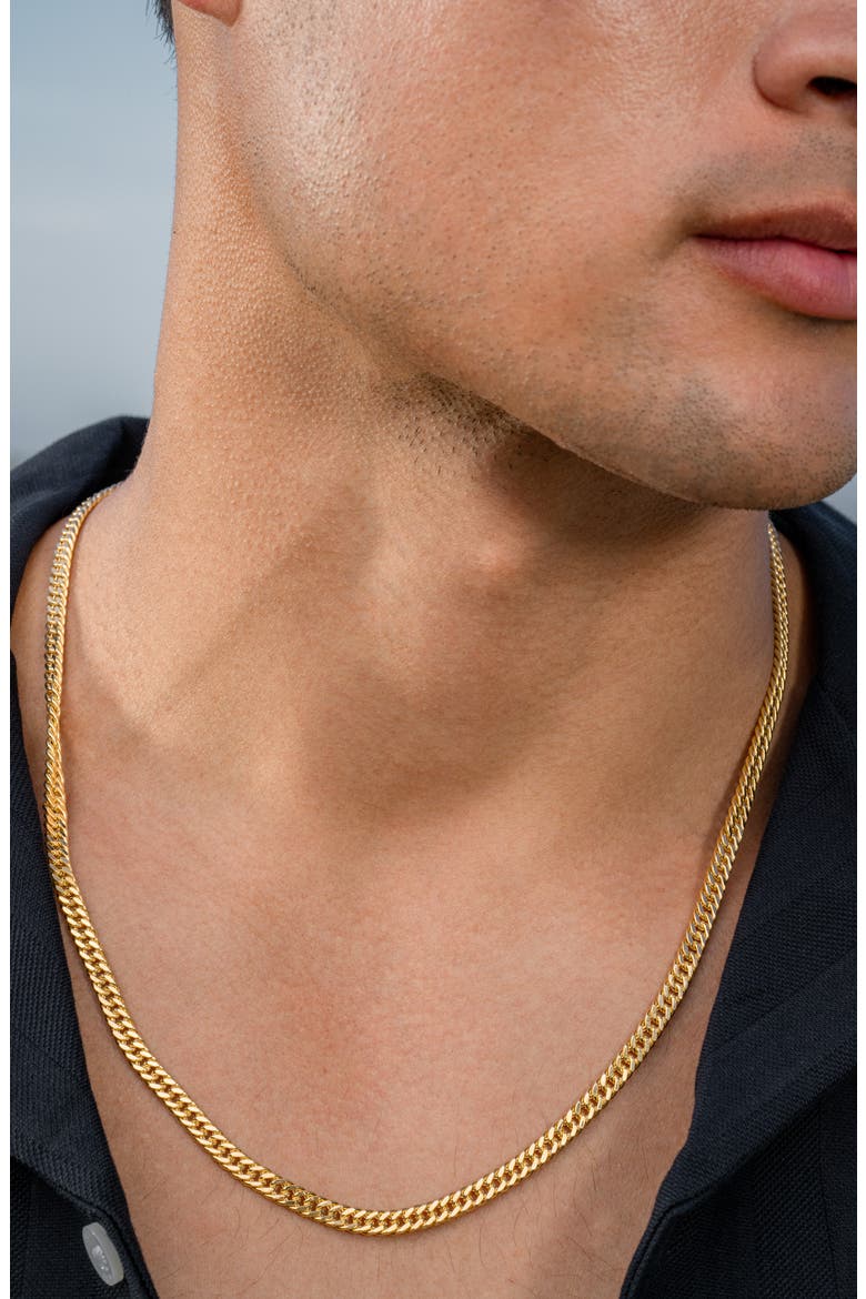 Men's 14K Gold Curb Chain Necklace (Nordstrom Exclusive), Alternate, color, 14K WHITE GOLD