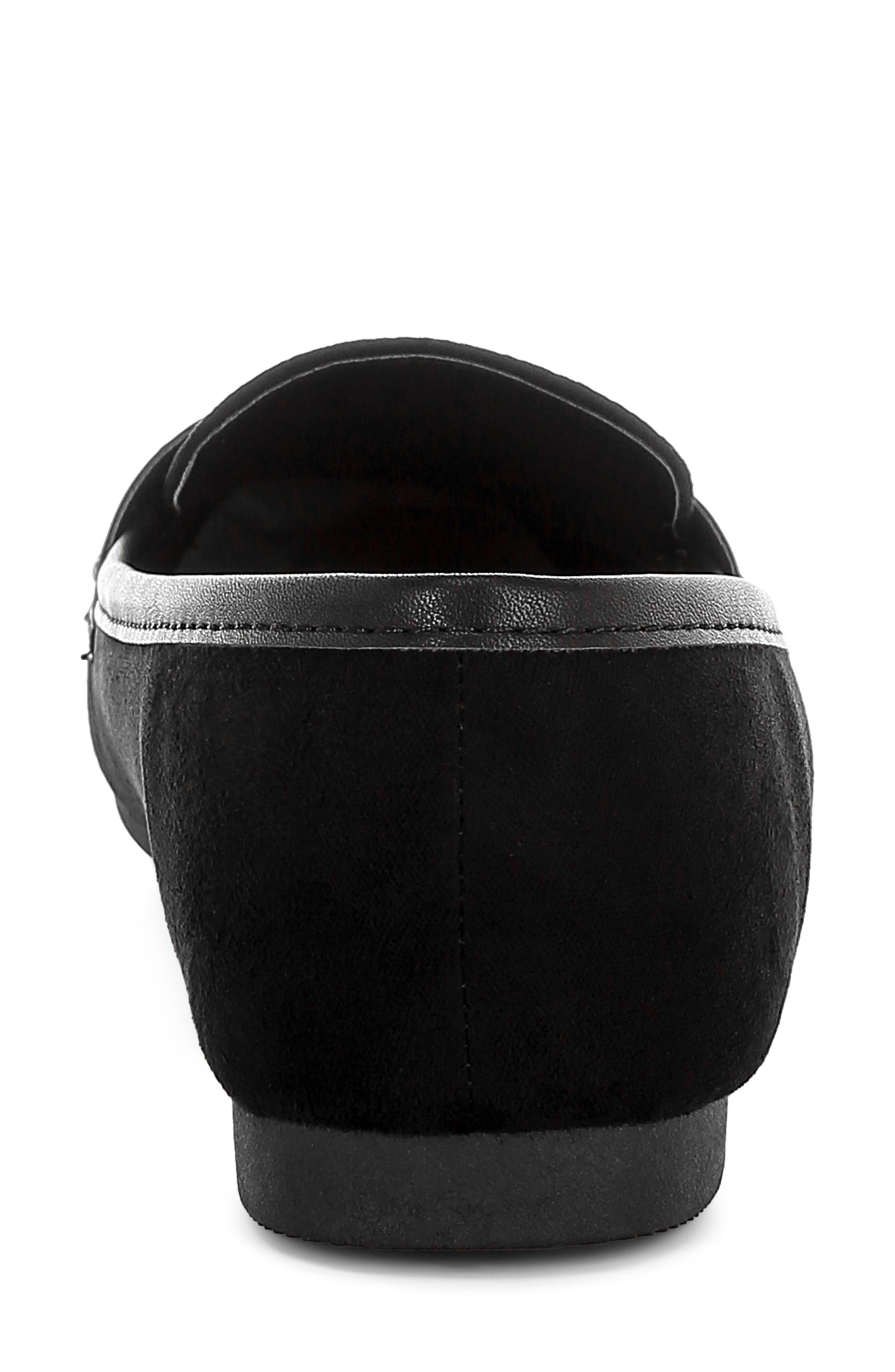 LONDON RAG Lumina Studded Penny Loafer, Alternate, color, Black